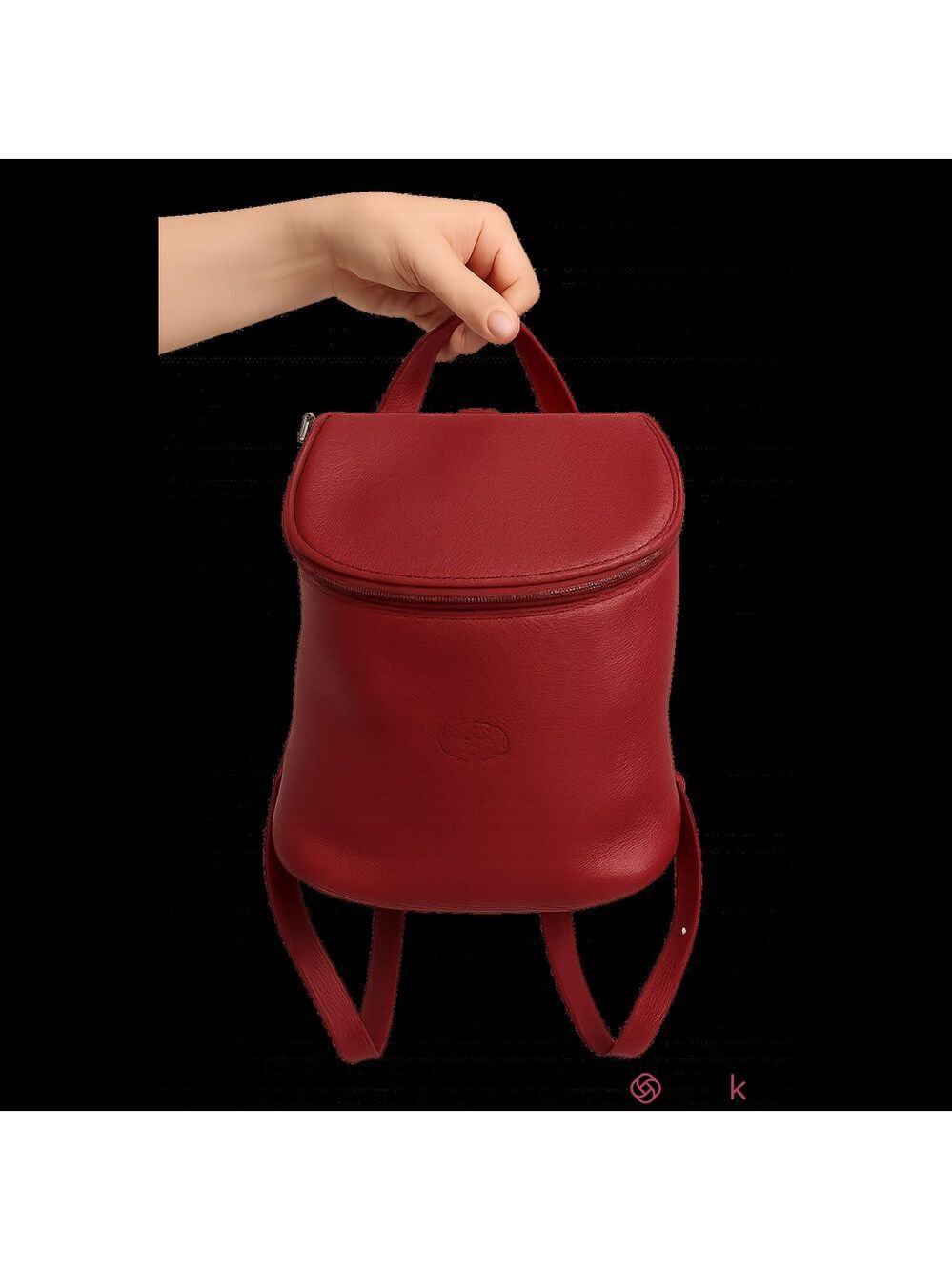 Longchamp Leather Red Mini-Backpack